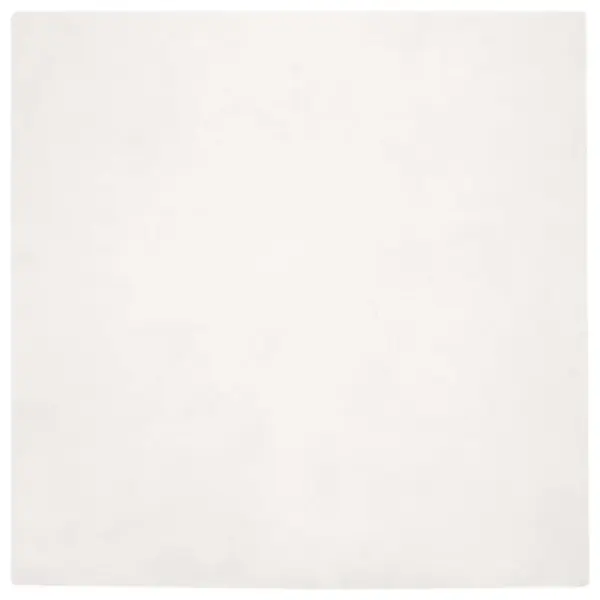 Libisemiskindel kunstkarusnahast küülikukarva vaip, valge, 160 x 160 cm, polüester, Olite sari – 2