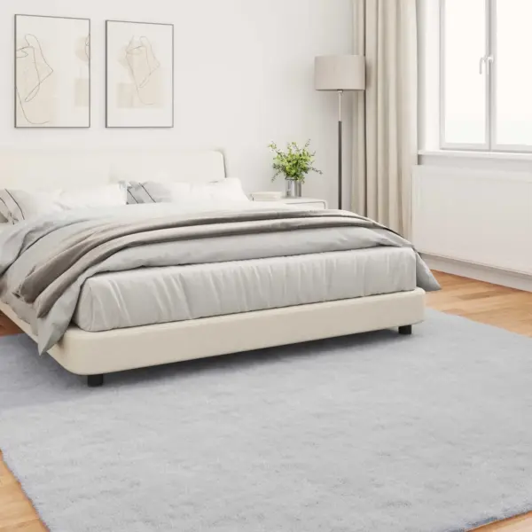 Libisemiskindel kunstkarusnahast küülikukarva vaip Olite, hall, 200 x 200 cm – 4