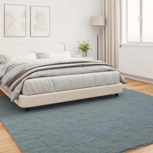 Libisemiskindel küülikukarva imitatsiooniga vaip Olite, antratsiit, 240 x 240 cm – 4