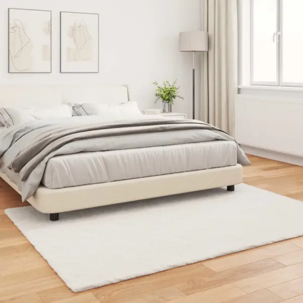 Libisemiskindel küülikukarva imitatsiooniga vaip Olite, kreemjas, 140 x 200 cm, polüester – 4