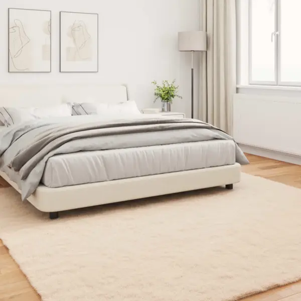 Libisemiskindel kunstkarusnahast küülikukarva vaip Olite, pruunikashall, 240 x 240 cm – 4