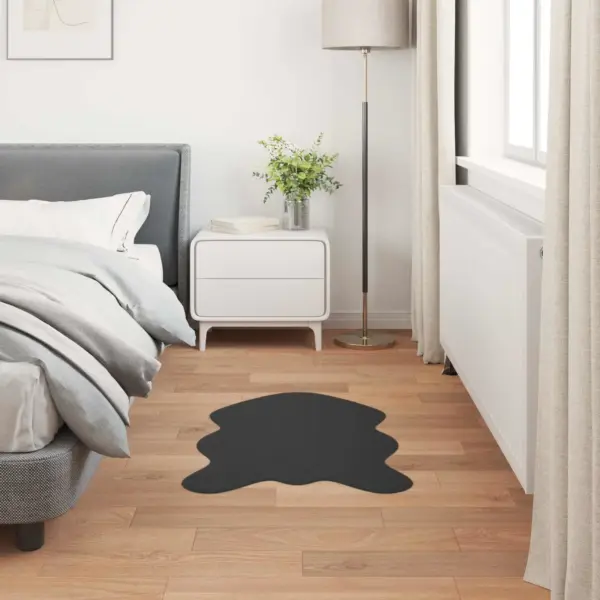 Libisemiskindel kunstkarusnahast küülikukarva vaip Olite, must, 80 x 120 cm – 4