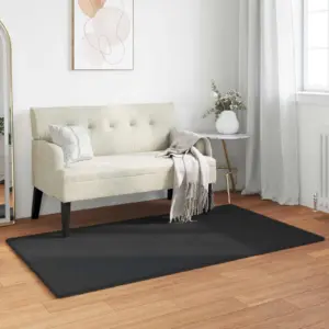 Libisemiskindel kunstkarusnahast vaip Olite, must, 80 x 150 cm