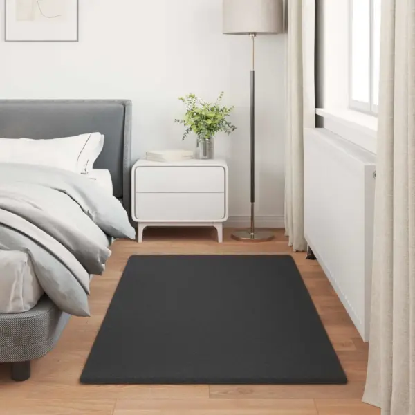 Libisemiskindel kunstkarusnahast vaip Olite, must, 80 x 150 cm – 4