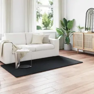 Libisemiskindel kunstkarusnahast vaip Olite, must, 80 x 200 cm