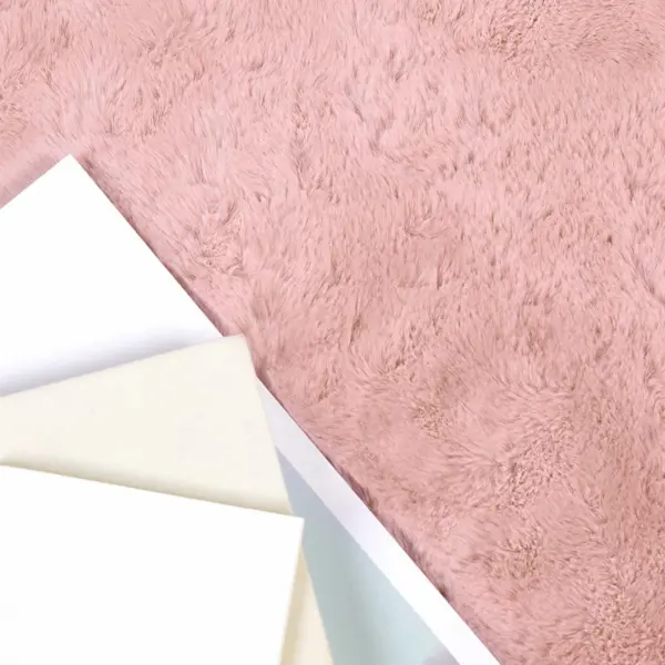 Libisemiskindel kunstküülikukarva vaip Olite, roosa polüester, 160 x 230 cm – 3