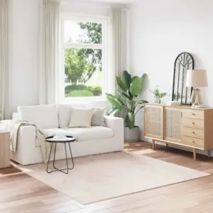 Libisemiskindel shaggy vaip, kreemjas, 200 x 200 cm, polüpropüleen