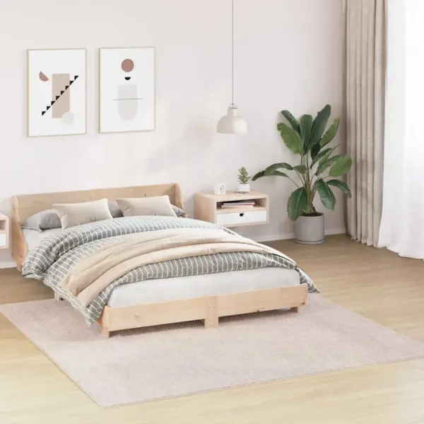 Libisemiskindel shaggy vaip, kreemjas, 200 x 200 cm, polüpropüleen – 3