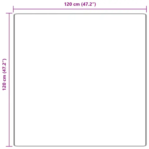 Libisemiskindel shaggy vaip, kreemjas, 120 x 120 cm, polüpropüleen – 8