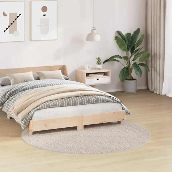 Libisemiskindel ümmargune shaggy vaip, kreemjas, 160 x 160 cm, polüpropüleen – 3