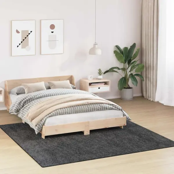 Libisemiskindel shaggy vaip, tumehall, 200 x 200 cm, polüpropüleen, lateksist põhjaga – 3