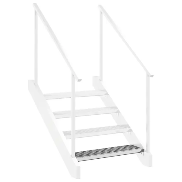 Libisemiskindel võrest trepiaste, tsingitud teras, 80 x 24 x 7 cm – 8