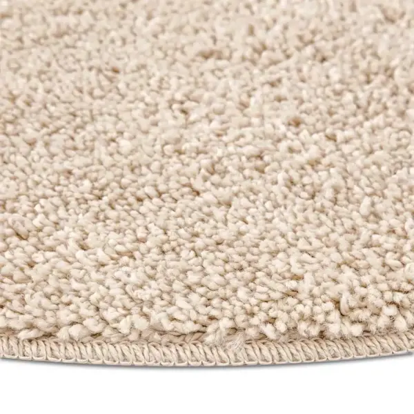 Libisemiskindel ümmargune shaggy vaip, kreemjas, PP, 120 x 120 cm – 6