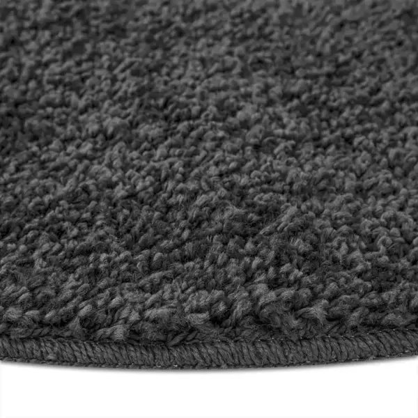 Libisemiskindel shaggy vaip, ümmargune, tumehall, 120 x 120 cm, polüpropüleen – 6