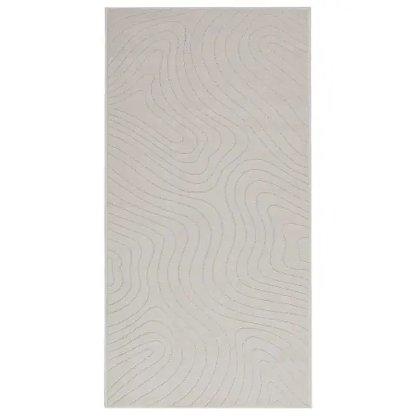 Libisemisvastane alavaip Palmeras, kreemjas polüester, 200 x 80 cm – 2