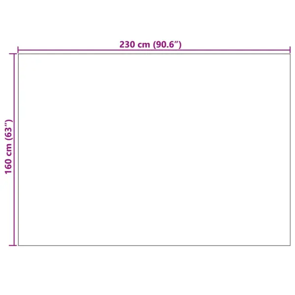 Libisemisvastane alavaip Palmeras, beež polüester, ristkülik, 230 x 160 cm – 8