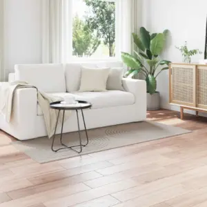 Libisemisvastane ristkülikuline põrandavaip Galati, kreemjas polüster, 150 x 80 cm