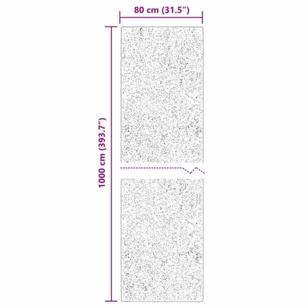 Libisemisvastane vaip Huarte, antratsiit, polüester, 1000 x 80 cm – 10