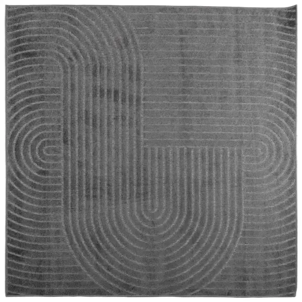 Libisemisvastane kandiline vaip Palmeras, antratsiit, 120 x 120 cm, polüester – 2