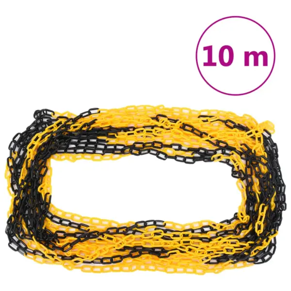 Liikluspiirde postikomplekt plastketiga, 10 m, kollane-must, 2 posti – 3