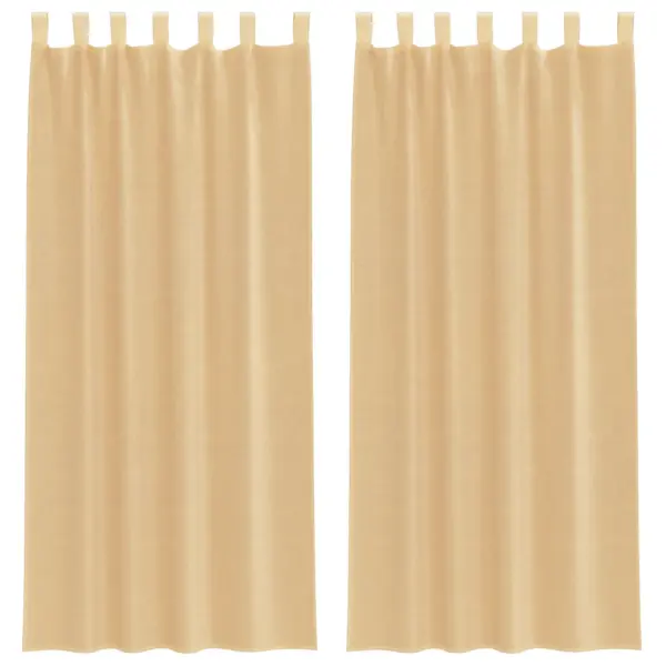Aasadega voile-kardinad, 2 tk, liivakarva, 140 x 245 cm – 2