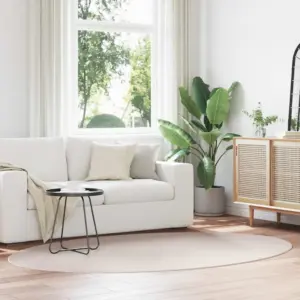 Ovaalne liivakarva vaip Huarte, libisemisvastane, 160 x 230 cm, 100% polüester