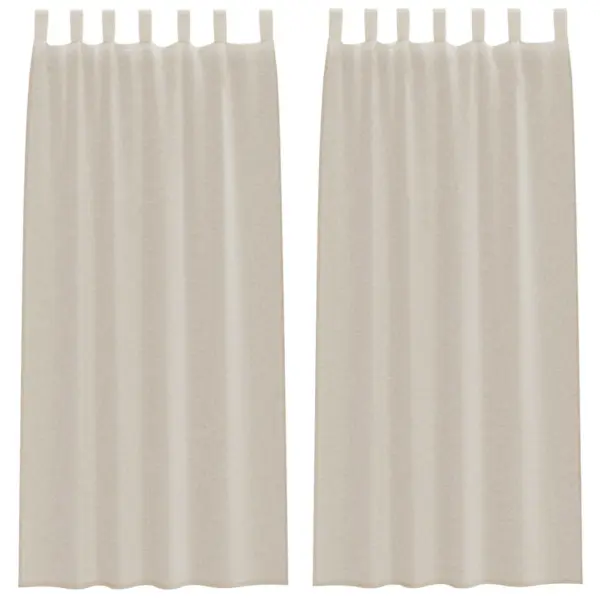 Voile-kardinad, liivakarva, 2 tk, polüester, 245 x 140 cm - 2
