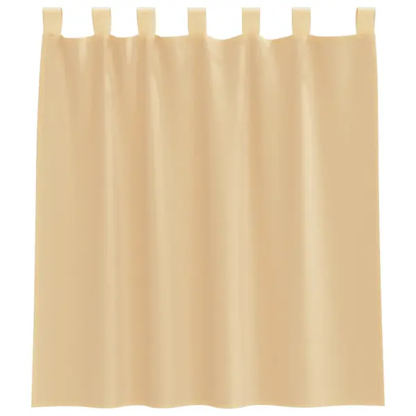 Poolläbipaistvad voile kardinad aasadega, liivakarva, 2 tk, 140 x 140 cm – 4