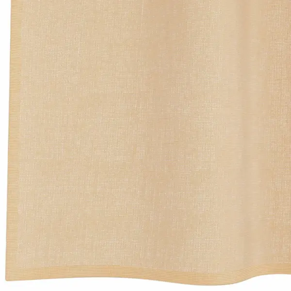 Poolläbipaistvad voile kardinad aasadega, liivakarva, 2 tk, 140 x 140 cm – 6