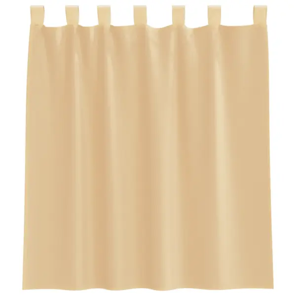 Poolläbipaistvad voile kardinad vardataskuga, liivakarva, 2 tk, 140 x 140 cm – 4