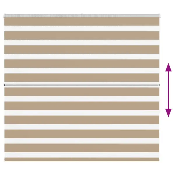 Päev-öö rulookardin liivapruun, triibuline, 160 x 150 cm, 100% polüester – 5