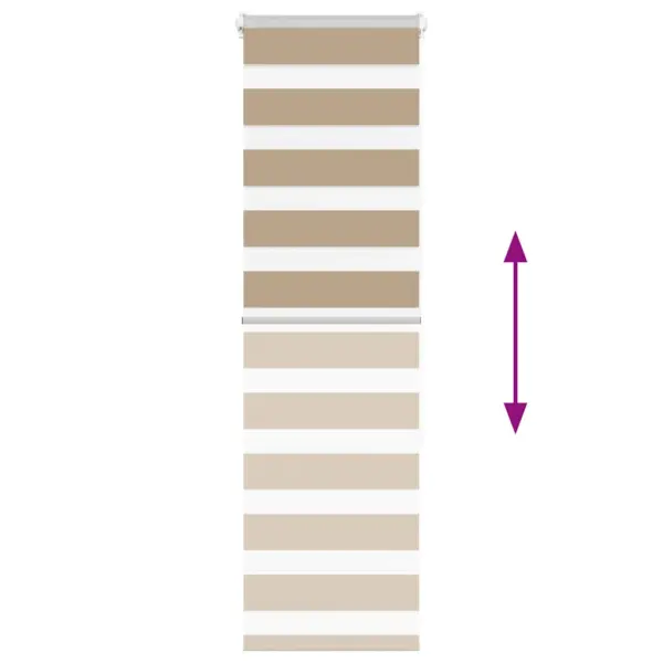 Päev-öö sebraruloo, liivapruun, 40 x 150 cm, polüester, kanga laius 35,9 cm – 5