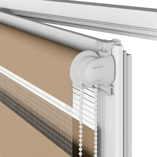 Liivapruun triibuline sebraruloo 130 x 150 cm, kanga laius 125,9 cm, polüester – 11