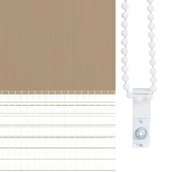 Liivapruun sebraruloo, 140 x 150 cm, 100% polüester, kettmehhanismiga – 9