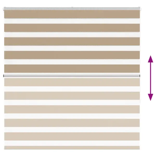 Triibuline sebraruloo liivapruun, 145 x 150 cm, 100% polüester – 5