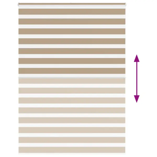 Liivapruun sebraruloo läbipaistvate ja läbipaistmatute ribadega, 165 x 200 cm – 5