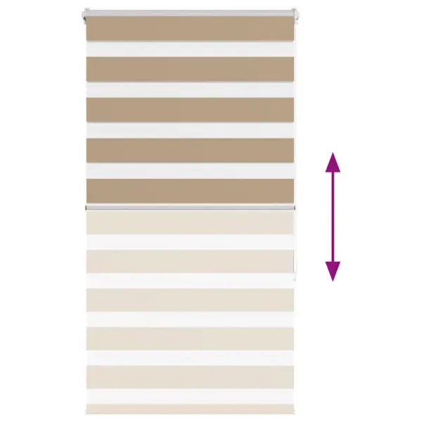 Liivapruun sebraruloo triibulise kangaga, 70 x 150 cm, 100% polüester – 5