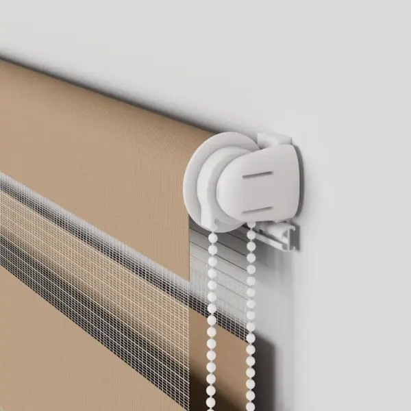 Liivapruun sebraruloo triibulise kangaga, 70 x 150 cm, 100% polüester – 10