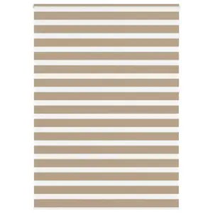 Triibuline zebra-ruloo liivapruun, 160 x 230 cm, 100% polüester, alumiiniumsiiniga