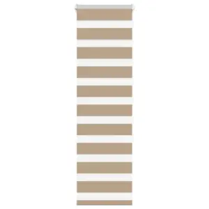 Liivapruun zebra ruloo, 50 x 150 cm, 100% polüester, kettmehhanismiga