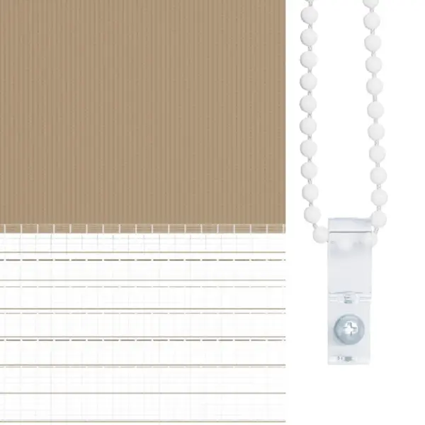 Liivapruun zebra ruloo, 50 x 150 cm, 100% polüester, kettmehhanismiga – 9