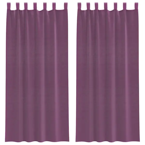 Aasadega voile-kardinad, poolläbipaistvad, lilla, 2 tk, 140 x 245 cm – 2