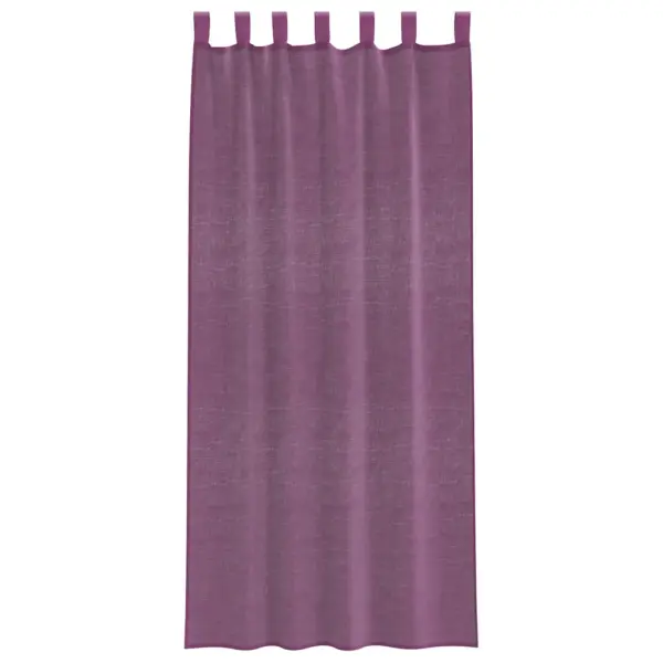Aasadega voile-kardinad, poolläbipaistvad, lilla, 2 tk, 140 x 245 cm – 4