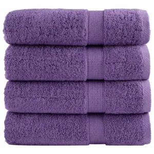 Saunalinade komplekt SOLUND, 4 tk, lilla, 100 x 150 cm, 600 gsm