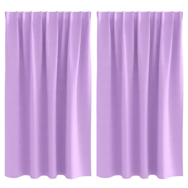 Lillad pimendavad kardinad, 2 tk, 140 x 140 cm, polüester – 2