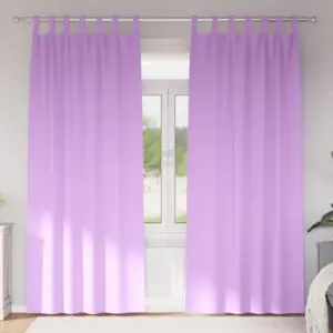 Lillad pimendavad kardinad, 2 tk, polüester, 245 x 140 cm