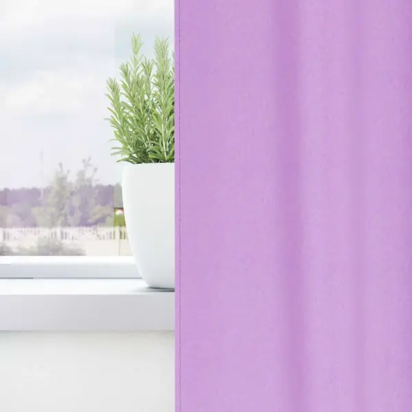 Lillad pimendavad kardinad rõngastega, 2 tk, polüester, 260 x 140 cm – 3