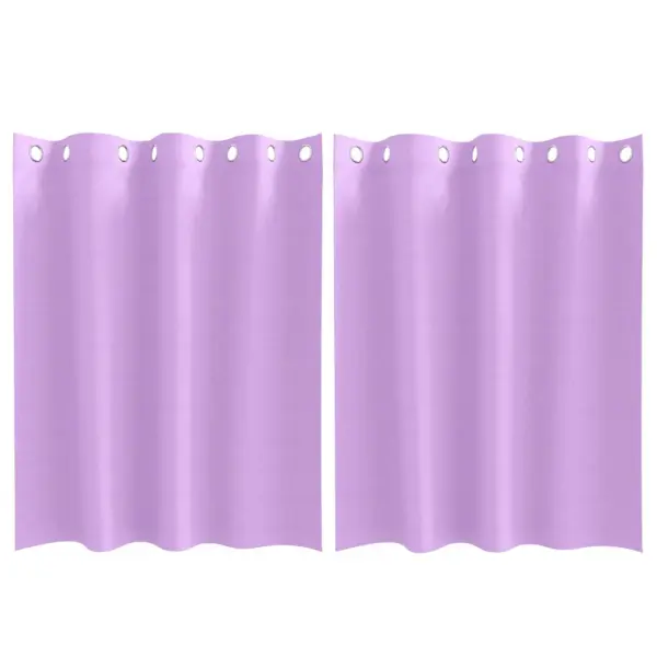 Lillad pimendavad rõngaskardinad, 2 tk, polüester, 140 x 140 cm – 2