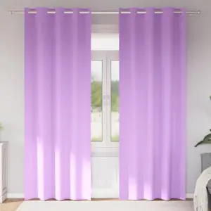 Pimendavad rõngaskardinad, lilla, 2 tk, polüester, 260 x 140 cm