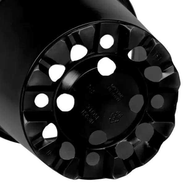 Lillepotid äravooluavadega, 50 tk, must plastmass, Ø 15 x 13 cm – 8